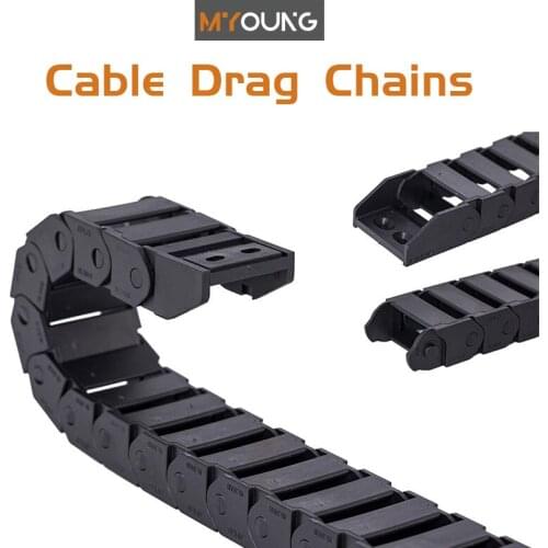 Cable Chains 15x20 15x30 18x25 18x37 mm Bridge Type Non-Opening Plastic Towline Transmission Drag Chain for CO2 Laser Machine