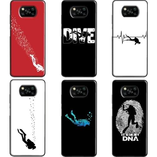 Scuba Diver Diving For POCO X3 F1 F2 F3 M3 Pro Phone Case For Xiaomi Mi 11 Ultra 9T 10T Pro Mi Note 10 Lite
