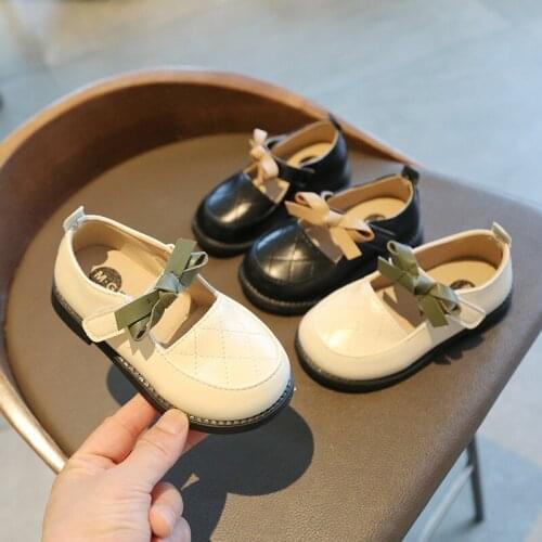 Childrens Shoes New Korean Version of Small Shoes Bow Princess Shoes for Childrens College Baby Girl Shoes