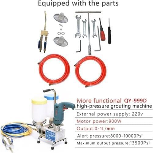 Two Cups Grouting Injection Pump Epoxy Resin And Polyurethane Materials