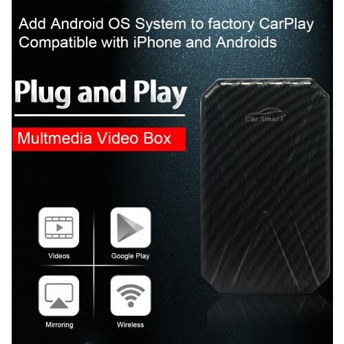 Ezonetronics New Version Wireless Carplay Ai Box Car Multimedia Player Mirror Link 4+64G Android System for Apple Carplay