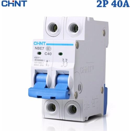 HOT SALE 2P 40A 230V 50HZ Mini Circuit Breaker MCB C40 C-type 36mm Overload And Short Circuit Protection Household Switch Choppe