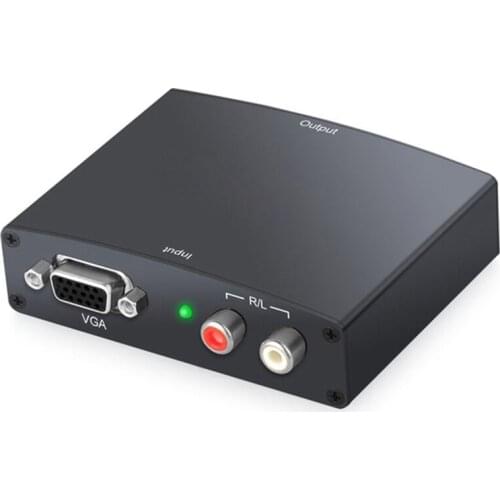 HDMI-Compatible to VGA Mini Full HD Video 1080P Audio Converter Adapter for PC Laptop DVD