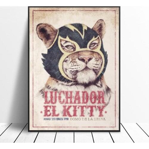 El Kitty Canvas Painting Wall Art Prints Home Decor Wall Poster Decoration For Living Room