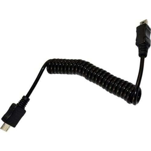 LBSC 3Ft coiled USB Mini B 5 Pin male to Micro 5pin male Adapter Spiral cable cord