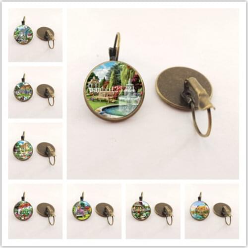 Fashion Classic European and American Country House Earrings Fairytale Castle Earrings European Garden Earrings Jewelry