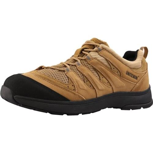 2020 Mens Outdoor Sport Leather +Mesh Hiking Trekking Shoes Sneakers For Men Sport Camping Climbing Mountain Shoes Sneakers Man