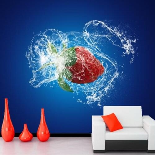 Custom 3d mural,Strawberry Spray Food wallpapers papel de parede,restaurant kitchen living room sofa TV wall wallpaper