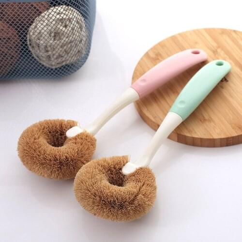 Pure Natural Plant Fiber Brush Non-stick Oil Dishwashing Brush for Household Clean Resistant High Temperature HG14027-HG140028