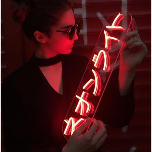 Custom Japanese Characters Neon Sign LED Flex Letter Board Wall Hanging Decoration, please contact seller before ordering