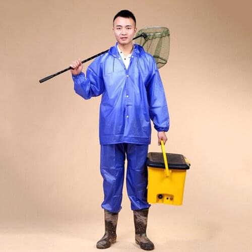 Riding Climbing PVC Waterproof Raincoat Pants Men Women Outdoor Camping Fishing Hiking Hunting Hooded Split Poncho Rain Pants