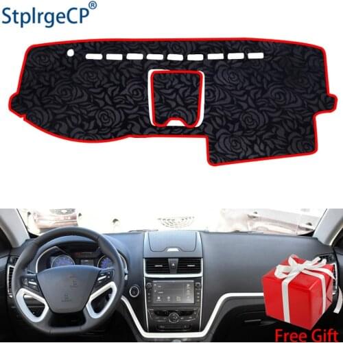 Latest Rose Pattern Non-slip Car Dashboard Cover Dash Mat Pad DashMat ANti-UV Car Sticker for GEELY EMGRAND EC7 2016 Car Styling