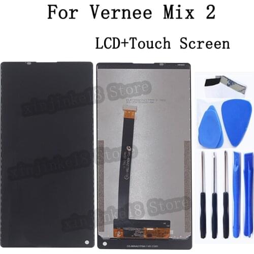 Original For Vernee Mix 2 LCD Display Touch screen digitizer Assembly For Vernee Mix 2 Screen lcd display Touch Panel Repair kit