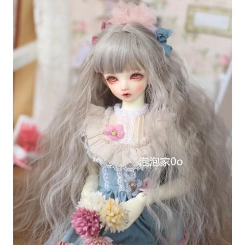 Bjd SD doll wig high temperature fiber wig with bangs long curly hair For 1/3 1/4 1/6 MSD YOSD doll wig Doll accessories toys