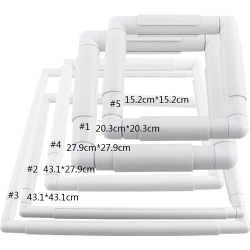 Square Plastic Clip Frame Embroidery Frame Set for Cross Stitch Quilting Needle Cross Stitch Craft Tool Sewing Craft DIY Tools