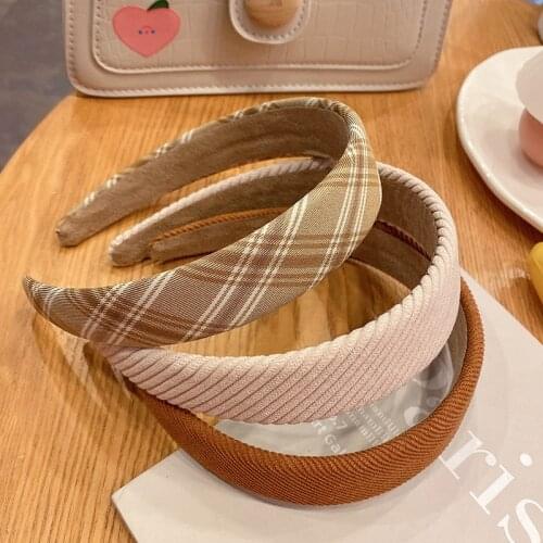 Wide-brimmed Fabric Autumn/winter Hairband Women Wild Go Out Korea Sweet Headband Press Hair Hairband Headband Hair Accessories