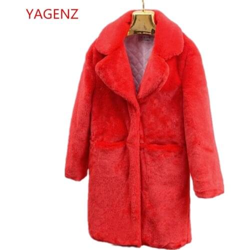 Fur coat Women winter coat Imitated mink warm tops NEW High quality Thick Super soft Nine points sleeve Women clothes BN2578