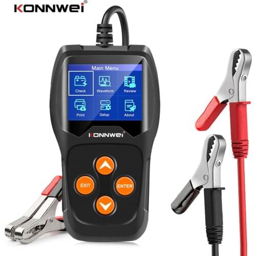 KONNWEI KW600 Car Battery Tester 12 Volts Battery Tools 12V 100 to 2000CCA for the Car Quick Cranking Charging Diagnostic Tool