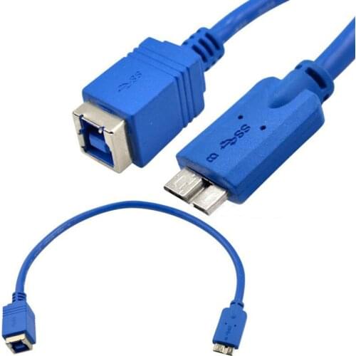 USB 3.0 cable USB 3.0 MICRO male elbow to B female data cable 30cm