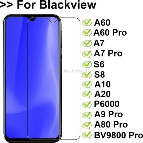 Tempered Glass for Blackview A60 Pro S6 A20 A7 BV9900 Pro Screen Protective on Blackview A80 BV9800 Pro A10 Protector
