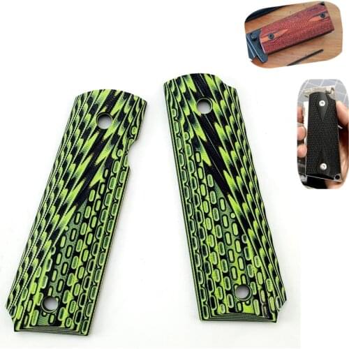 1 Pair G10 Hand Grips Patch Material Anti-slip DIY Handles Slabs Blanks For 1911 Models