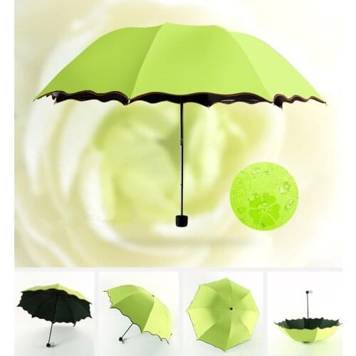 1PC Travel Parasol Folding Rain Umbrella Folding Anti-UV Sun/Rain Umbrella Female Gift Girls Anti-UV Waterproof Portable QA 213