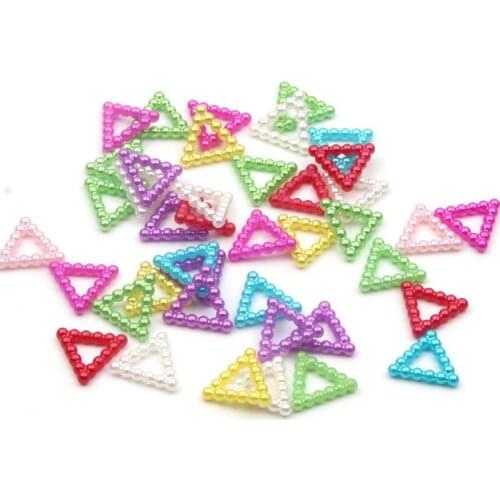 100pcs 12mm Mixed Pearl Decoration Crafts Flatback Cabochon Scrapbooking Embellishments Kawaii Diy Accessories