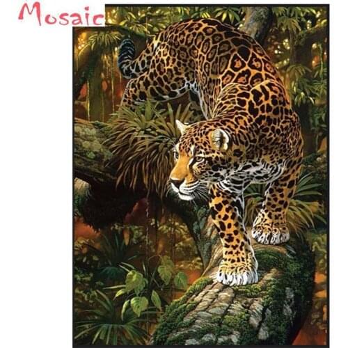 5d diamond painting animals full square/round diamond embroidery leopard rhinestone DIY mosaic home decoration