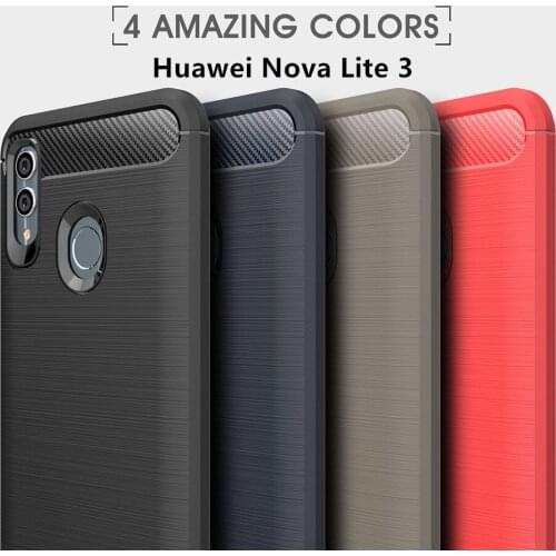 For Huawei Nova Lite 3 Case 6.21 inch Luxury Full Soft TPU Silicone Cover Protective Case For Huawei Nova Lite3 Phone Bag Cases