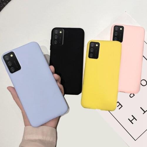 For Samsung Galaxy A03s Case SM-A037F Soft Silicone Cute Candy Color Phone Cases For Samsung A03s A 03 s A037F Back Cover Coque