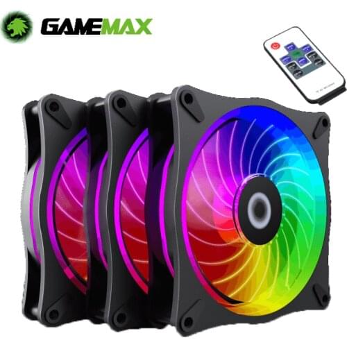 GameMax RL300 Computer Case Cooling Fan Adjust ARGB Cooling Fan 120mm Quiet Control AURA SYNC PC Cooler Cooling RGB Case Fans