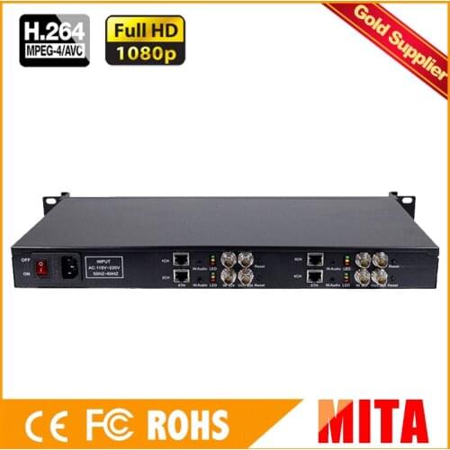 HD H.264 MPEG-4 AVC 1U 4 Channels SDI encoder for IP stream to Youtube Wowza Facebook Ustream