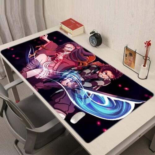 Demon Slayer Mousepad Mouse Pads Pad Large Gamer Keyboard Gaming Computer Desk Anime Carpet Pc Complete Xxl Mause Cute Varmilo