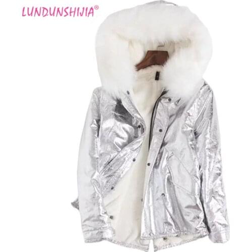 LUNDUNSHIJIA Womens Winter Leather Jackets