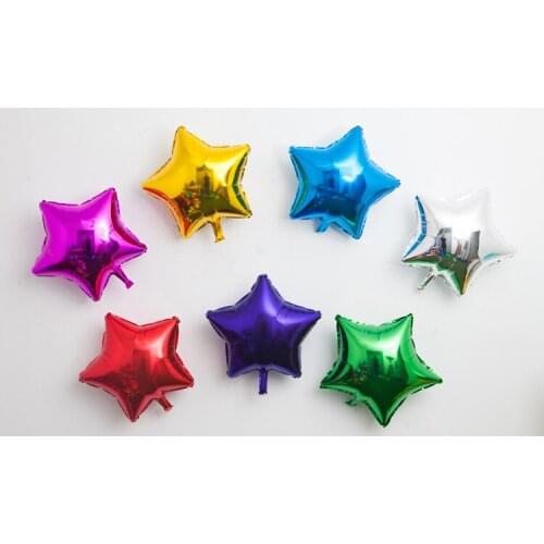 7pcs party inflatable balloons toy Foil Party Inflatable Balloons Outdoor Kid Children Toy Air Heart-shaped Star Happy Birthday