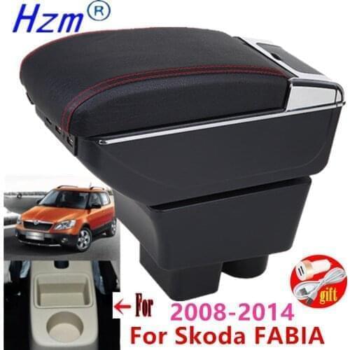 Arm Rest Rotatable For Skoda Fabia 2 2008-2014 Center Centre Console Storage Box Armrest 2009 2010 2011 2012