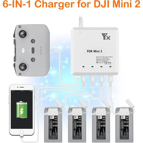 Battery Charger For DJI Mini 2 4 batteries for 70 minutes USB port Remote control Charging Mavic Mini 2 drone Accessorie