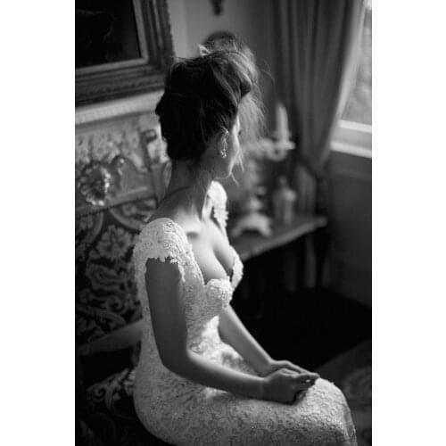 New arrival vestidos de fiesta crystal beaded long elegant sexy backless Venice lace unique bridal mother of the bride dresses