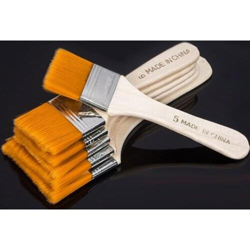 1pcs Nylon Hair Painting Brush Oil Watercolor Water Powder Propylene Acrylic Differeent Size Paint Brushes School Art Supply