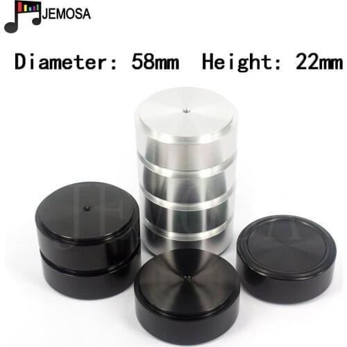 1PC Turntable Feet Amplifier Feet Speaker Shork Absorption Speaker Turntable Rubber Feet Player DAC Aluminum Machine Feet 58mm