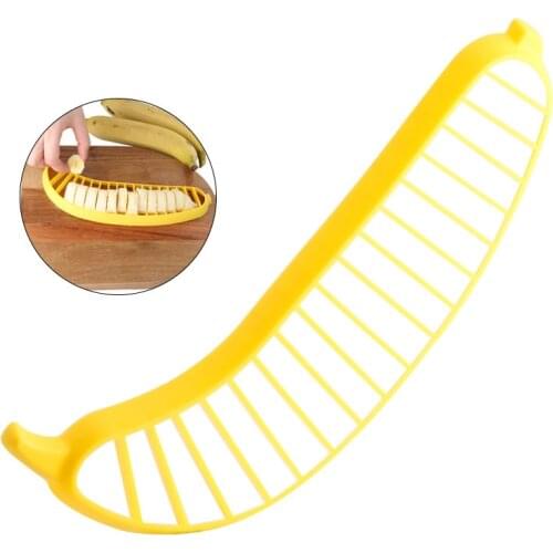 1PCS Banana Slicer Chopper Cutter Plastic Banana Salad Make Tool Fruit Salad Sausage Cereal Cutter Plastic Banana