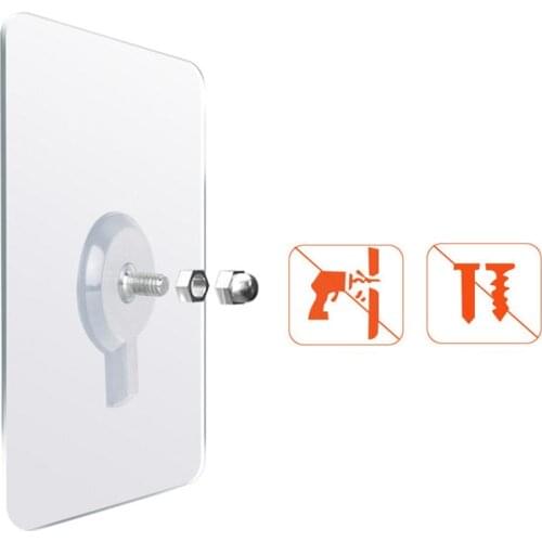 10PCS Non-Marking Screw Sticker Punch-Free Self Adhesive Wall Hanging Sucker Screw Stickers Picture Hook Nail Holder Door Hanger