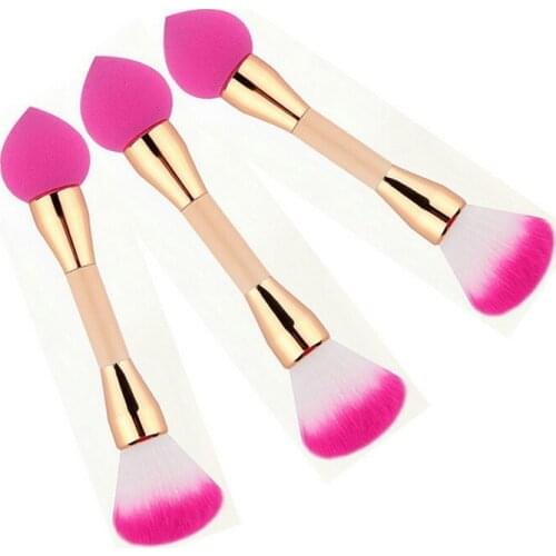 100pcs Sexy Woman 2 in 1 Cosmetic Tool Double-end Powder Puff fashion Loose Powder Brush