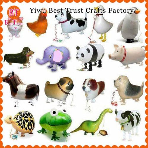 1000pcs/lot walking pet balloons helium foil ballon for birthday party decorations kids walking animal baloon