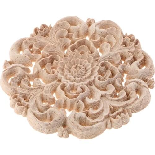 2Pcs Woodcarving Corner Decal Applique for Walls Doors Cabinets Windows Mirrors European Furniture Style