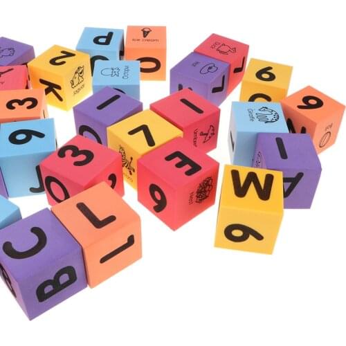 30Pcs Soft Eva Foam Building Blocks Educational Toy Number Alphabet Puzzles