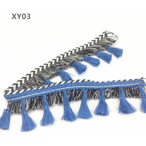35y/lot Tassel Lace Ribbon Trim Fabric DIY Sewing Garment Shoes Bag Gift Crafts materials Accessory XY03