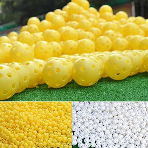 6 Pcs Golf Balls Indoor Elastic Golf Hollow Ball Rubber Hole Golfs Beginner Practice golf Practice ball Training Aid