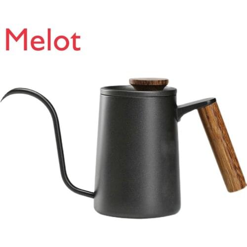 American Narrow-Mouth Pot Stainless Steel Hand Wash Pot Long Mouth Drip Type Hanging Ear Household Coffee Pot Free Shipping