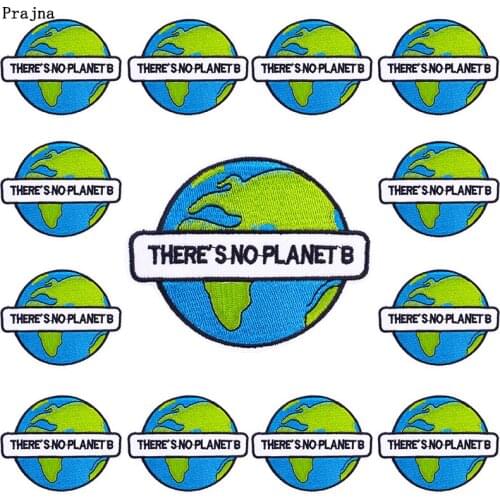 Prajna 10PCS Wholesale Space Earth Applique Embroidered Patches On Clothes cartoon Patch Iron On Patches For Clothing Stickers